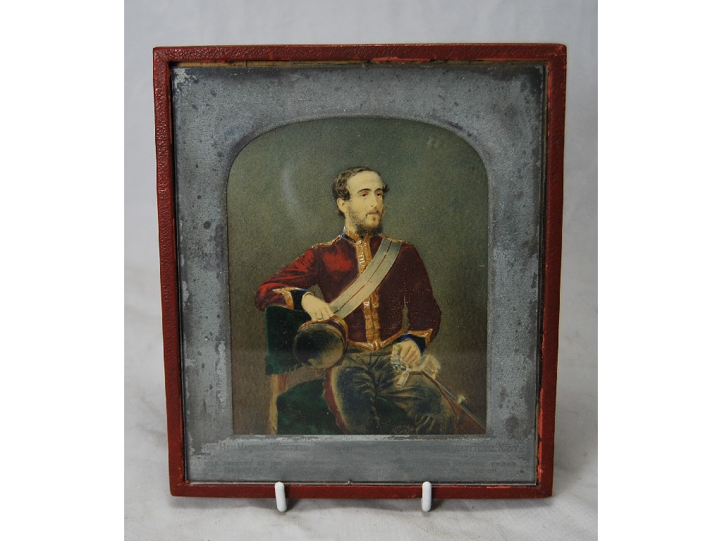 Appraisal: A th century American gilt brass portrait frame surmounted by