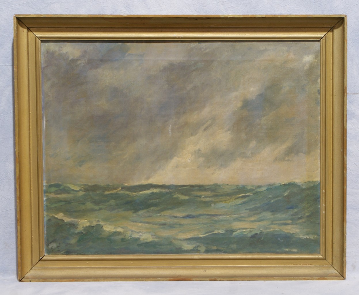 Appraisal: American School th c monogrammed F S o c Seascape