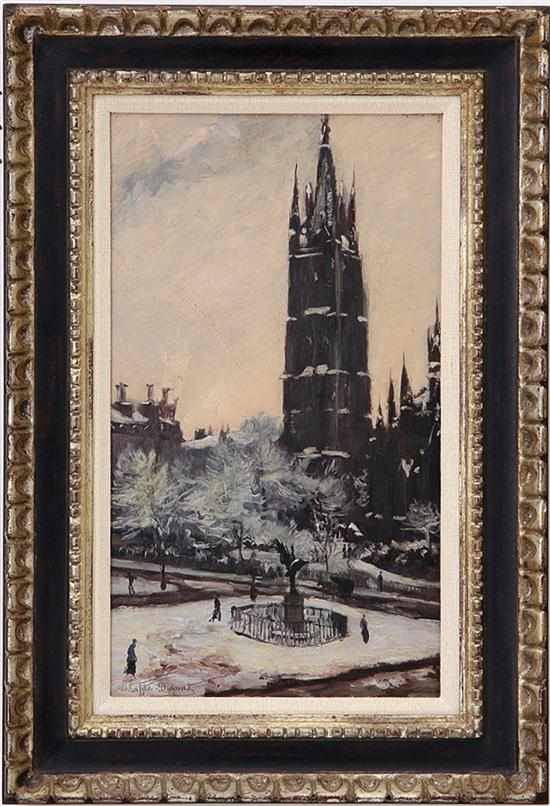 Appraisal: Louis Lafite French b CITY PARK PARIS oil on panel