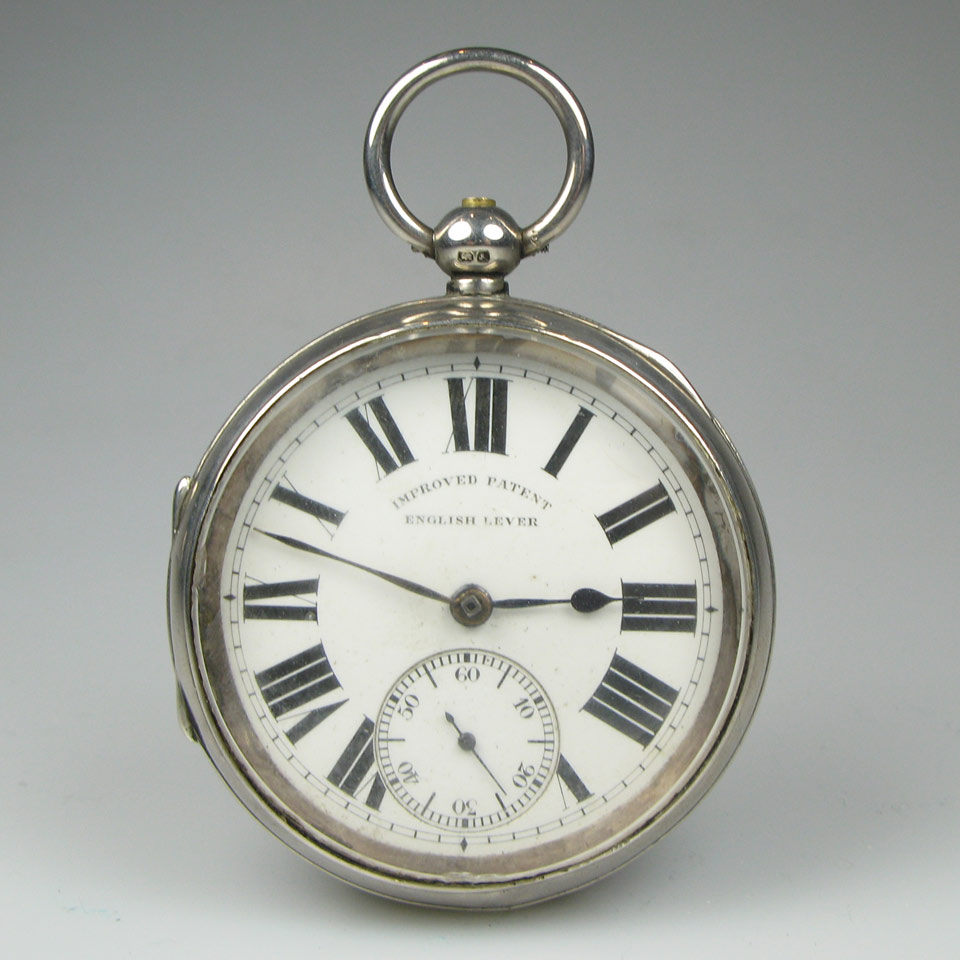 Appraisal: English Openface Keywind Pocket Watch circa mm English lever escapement