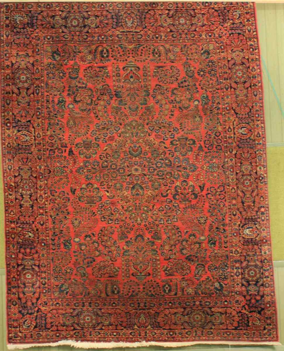 Appraisal: ORIENTAL RUG SAROUK ' x ' '' Rich red field