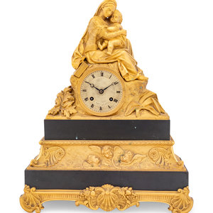 Appraisal: A Napoleon III Style Gilt Metal Figural Mantel Clock th