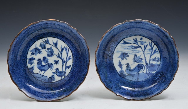 Appraisal: A PAIR OF CHINESE PORCELAIN KO-SOMETSUKE BLUE AND WHITE SAUCER