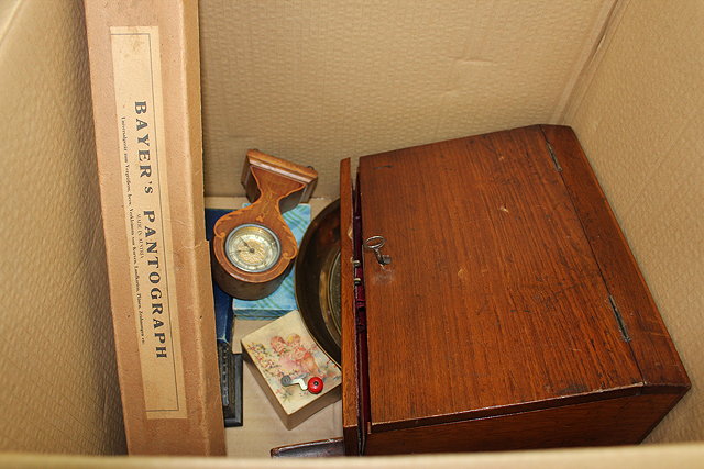 Appraisal: A QUANTITY OF MISCELLANEOUS ITEMS to include a mahogany writing