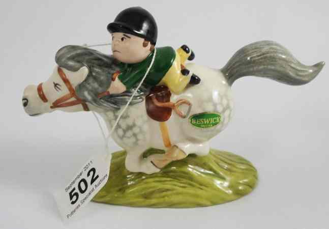 Appraisal: Beswick Thelwell Model of a Boy on a Running Grey