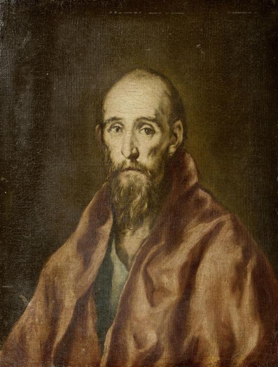 Appraisal: Follower of EL GRECO Iraklion - Toledo Portrait of an