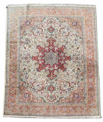 Appraisal: Hand-tied Persian Tabriz rug approx ' l ' w Provenance