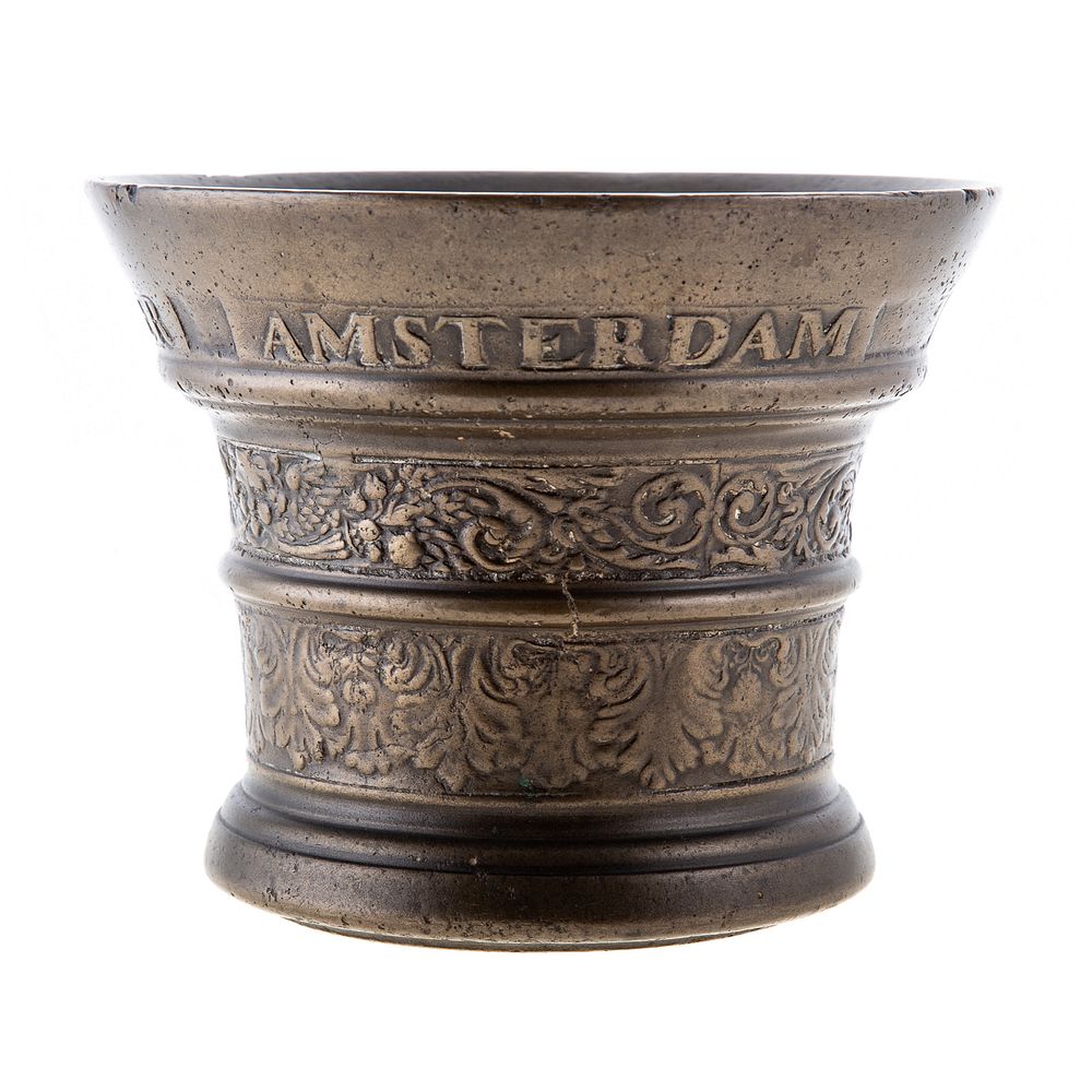 Appraisal: Dutch Bronze Apothecary Pestle Dated bell form bronze pestle with