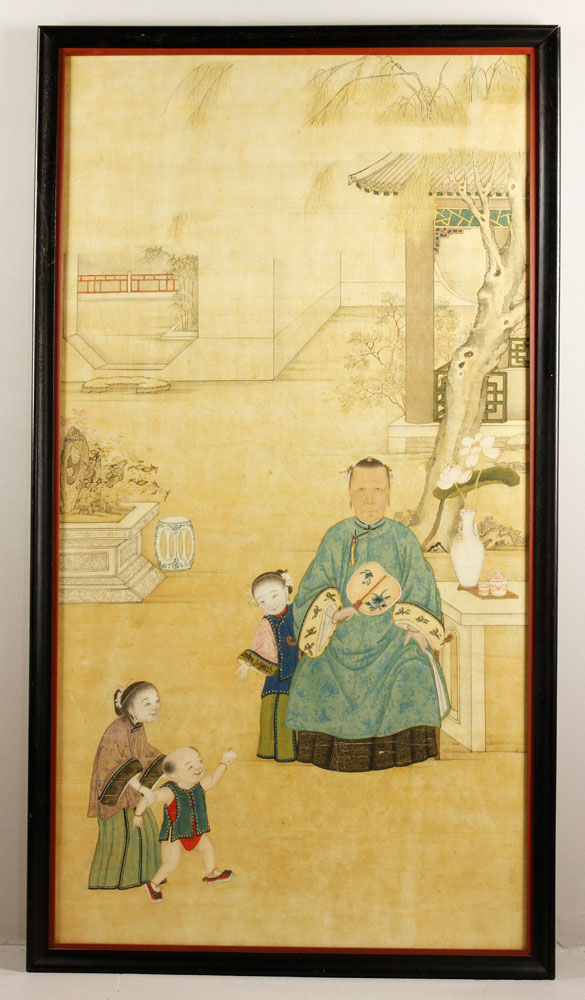 Appraisal: - Framed Chinese W C Framed Chinese watercolor painting h