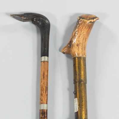 Appraisal: An Antique Walking Stick Dagger and a Cane Dagger The