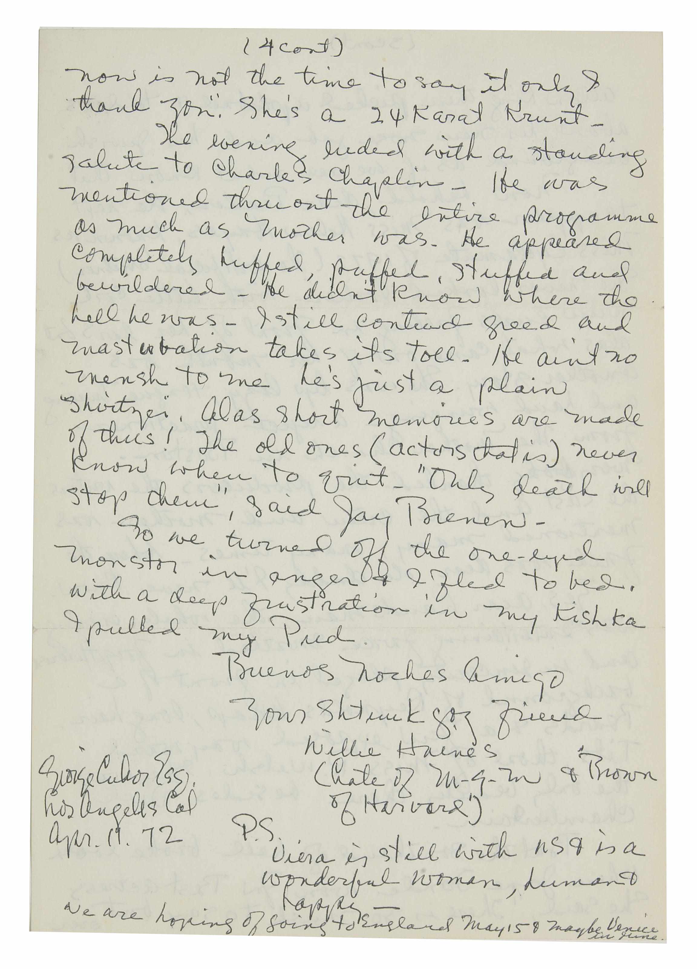 Appraisal: HAINES WILLIAM - Autograph Letter Signed and Typed Letter Signed