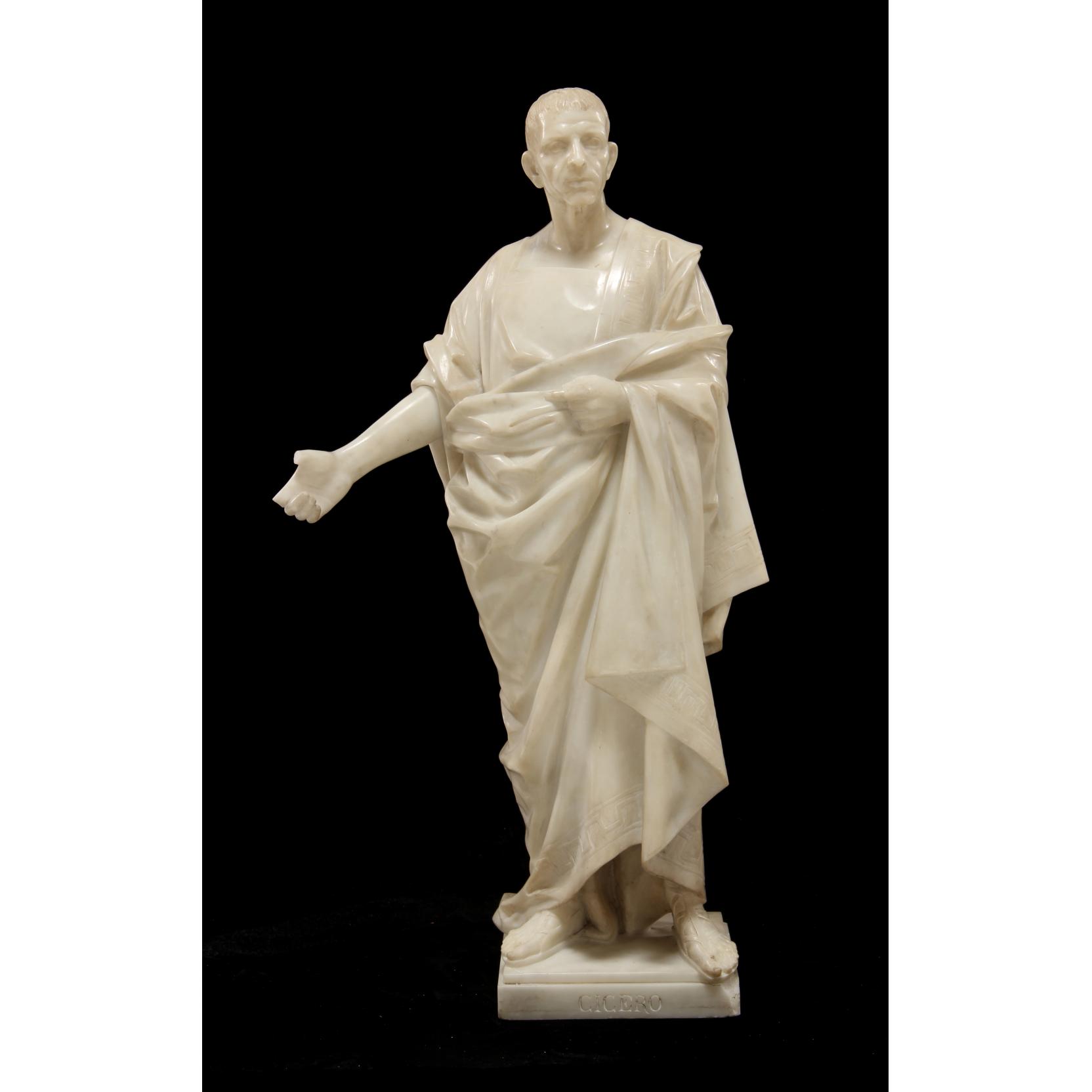 Appraisal: Marble Statue of Cicero th century possibly a Grand Tour