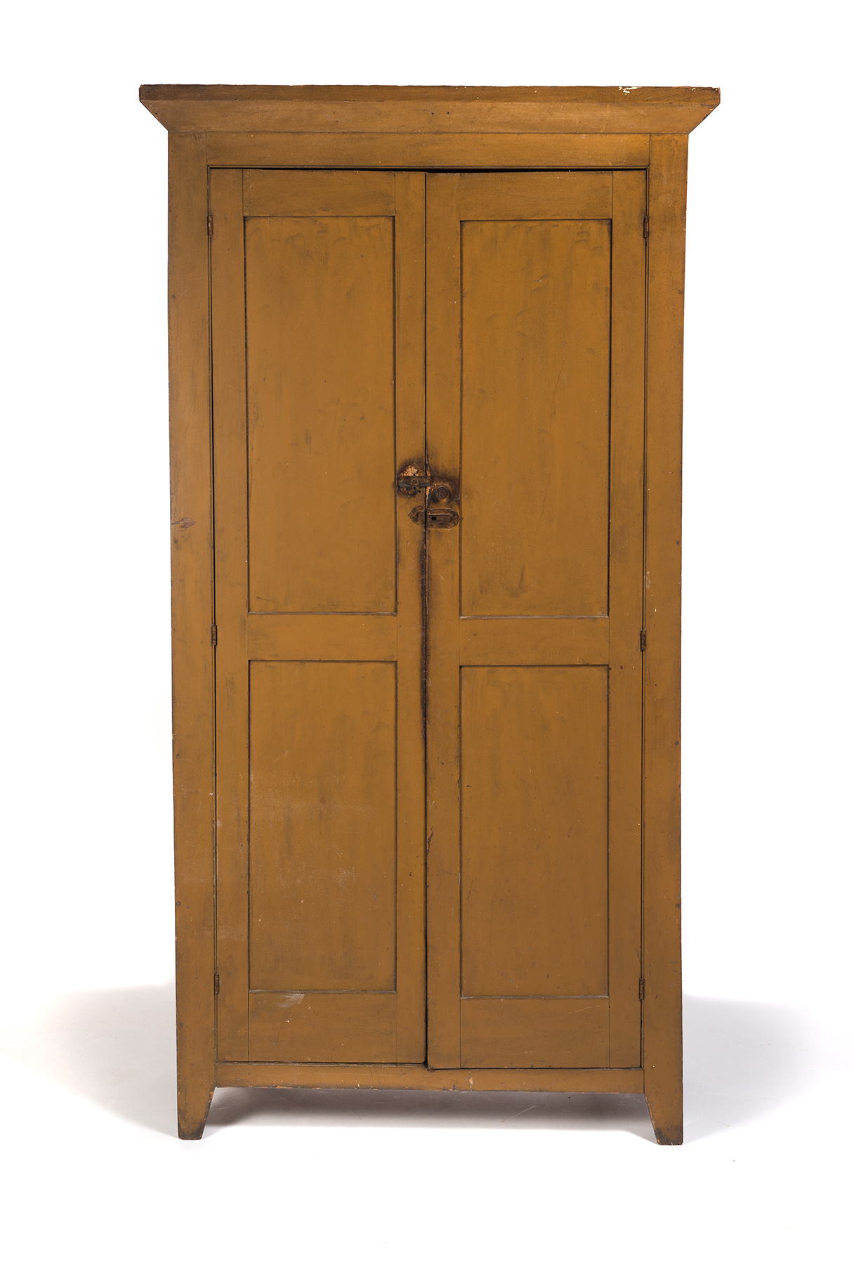 Appraisal: AMERICAN FLAT WALL CUPBOARD Ca - pine Pantry cupboard with