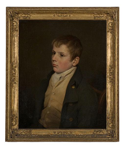 Appraisal: PORTRAIT OF A YOUNG MAN IN A WHITE VEST English