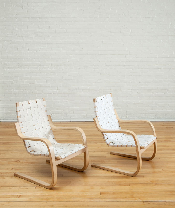 Appraisal: PAIR OF ALVAR AALTO ARMCHAIRS x x in Provenance The