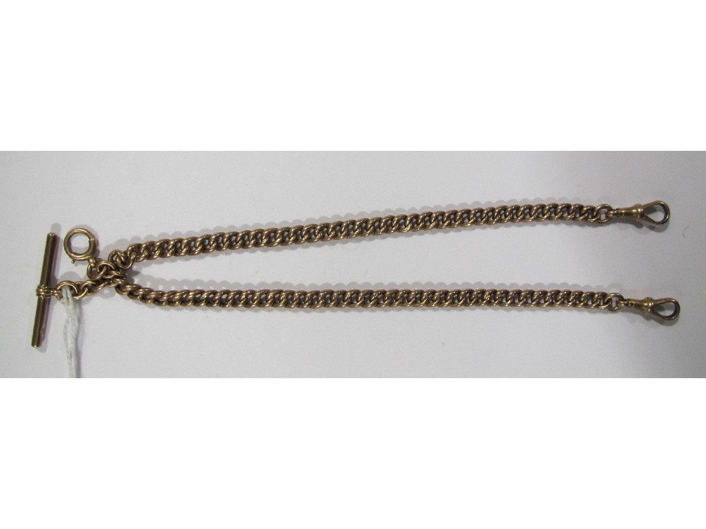 Appraisal: Victorian ct rose gold curb link double Albert chain Approximately