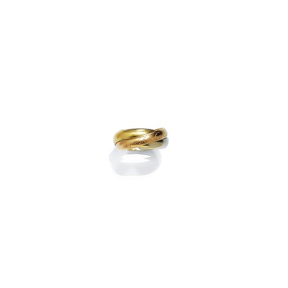 Appraisal: A GOLD RING CARTIER TRINITY Yellow red and white gold