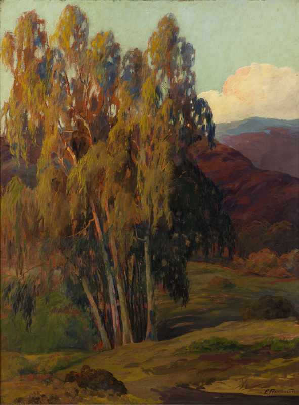 Appraisal: 'Late Afternoon'' California eucalyptus landscape oil on board '' H