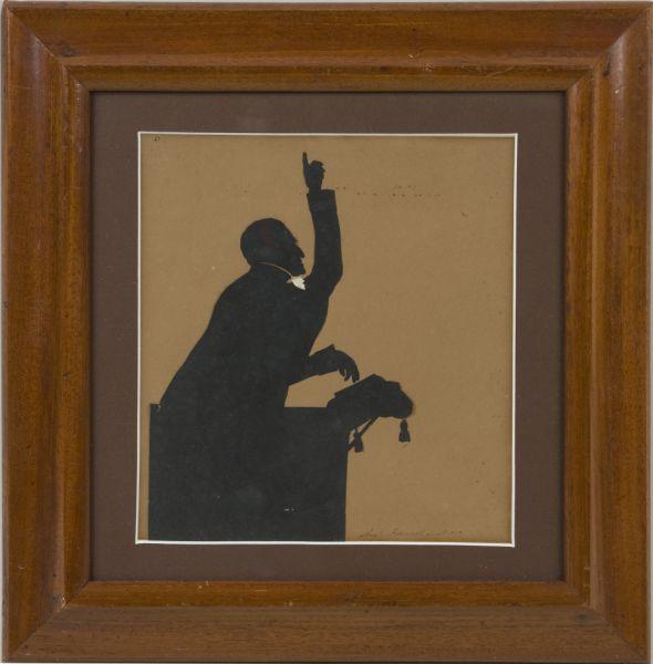 Appraisal: Augustin Edouart - Silhouette th c cut and paste with