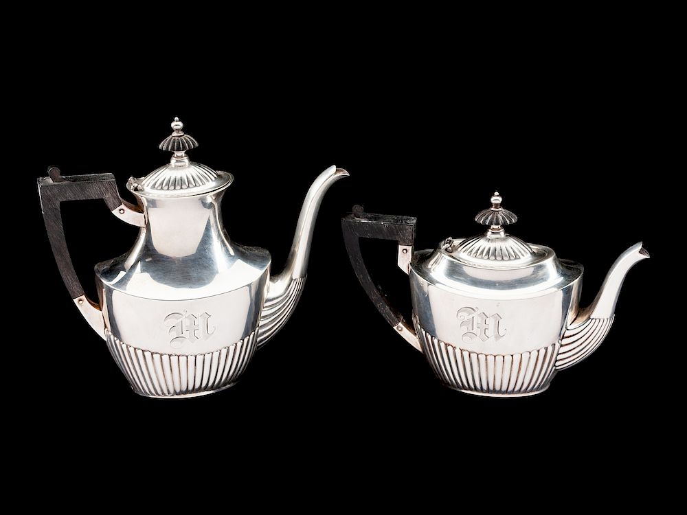 Appraisal: An American Silver Bachelor's Tea and Coffee Pot An American