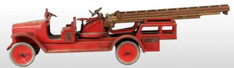 Appraisal: Pressed Steel Buddy L Aerial Fire Ladder Truck Description American