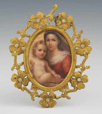 Appraisal: Miniature on Porcelain after Raphael by Fishel Nessler Co A