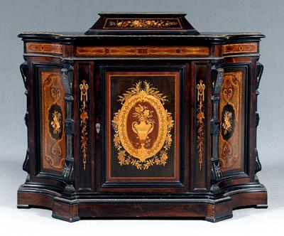 Appraisal: American aesthetic movement sideboard rosewood veneers with elaborate marquetry inlays