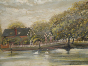 Appraisal: British Provincial School early th century- Barnes pond oil on