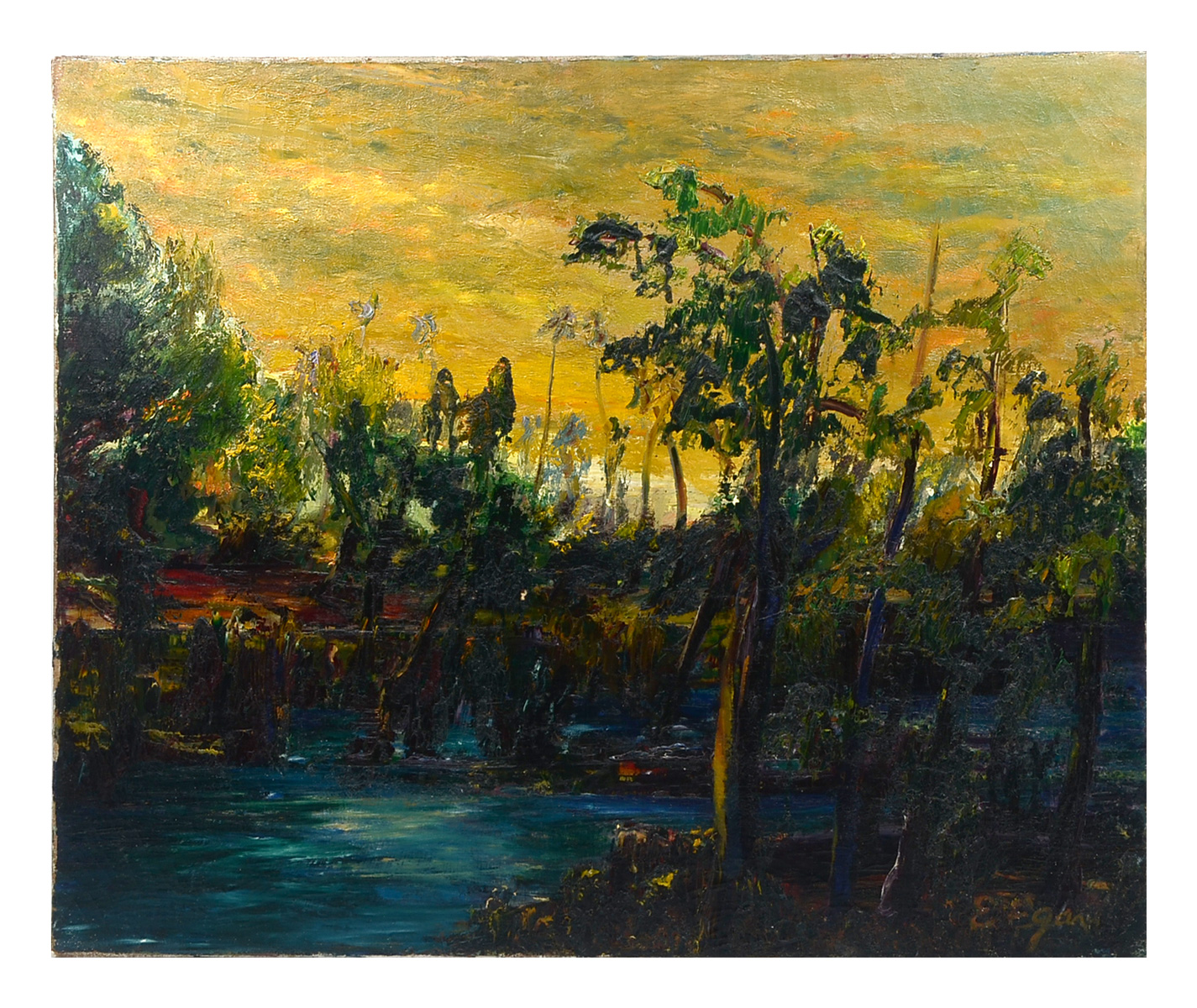 Appraisal: EGAN Eloise American - Florida Swamp Scene Oil Canvas ''