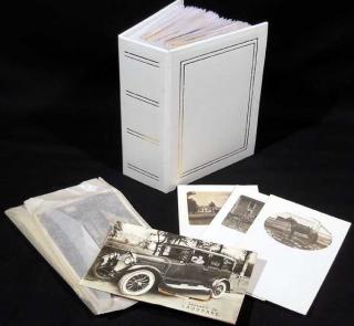 Appraisal: Pcs Hunting Disaster VINTAGE ANTIQUE REAL PHOTO POSTCARDS Album Fish