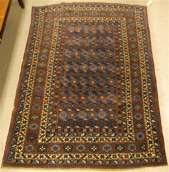 Appraisal: Antique Russian scatter rug with red cream and navy feilds