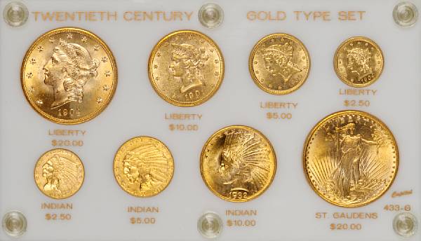 Appraisal: Twentieth Century Gold Type Set Including -D A splendidly preserved