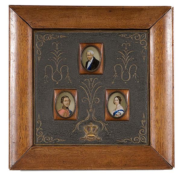 Appraisal: ENGLISH ROYALS PORTRAIT MINIATURES English late th century The Royals