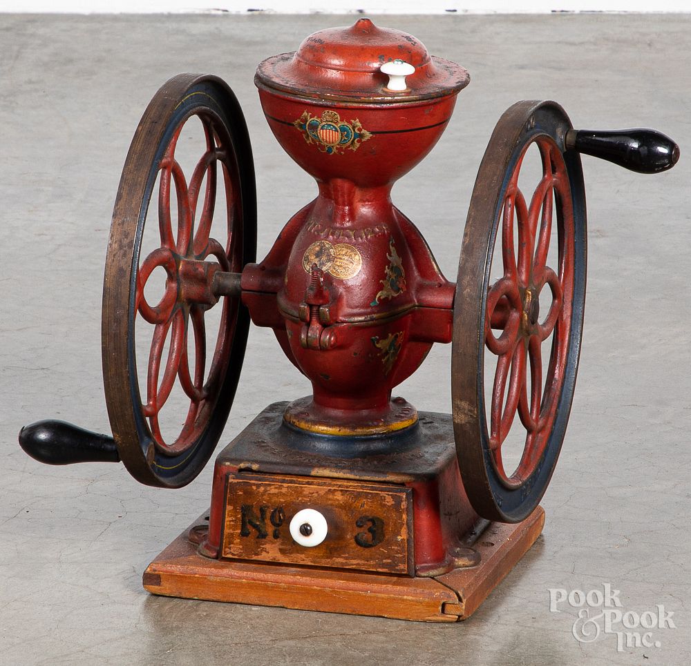 Appraisal: Enterprise painted cast iron No coffee grinder Enterprise painted cast