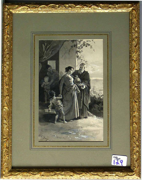 Appraisal: Walter Rush Yeager American - watercolor and gouache classical scene