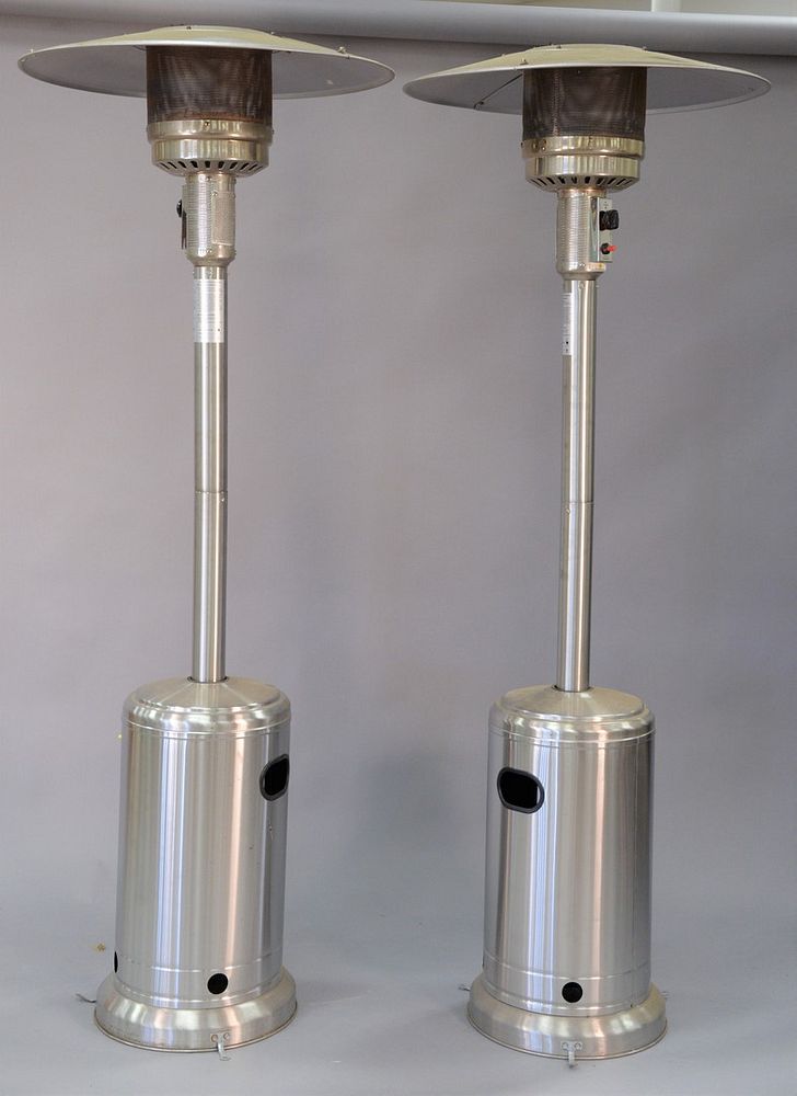 Appraisal: Two stainless steel propane heaters model NCZH-G-SS ht - Two