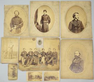 Appraisal: Group of Union Officers Gov Brownlow Albumen Prints Group of