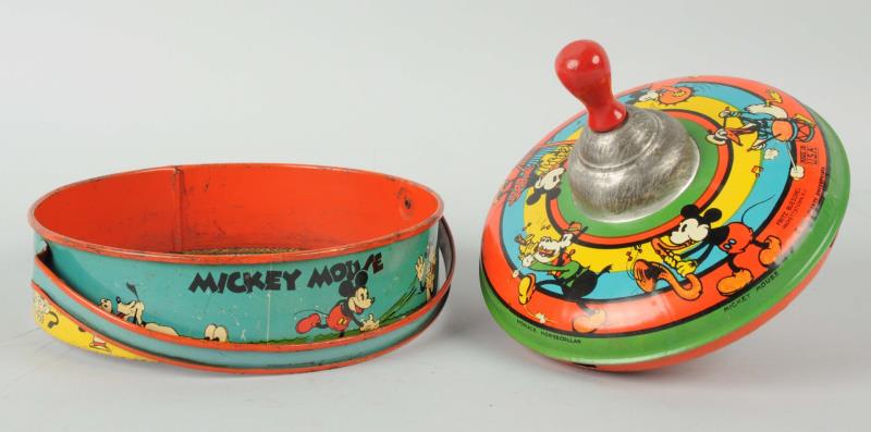 Appraisal: Lot Of Mickey Mouse Sifter And Tin Top Toys The