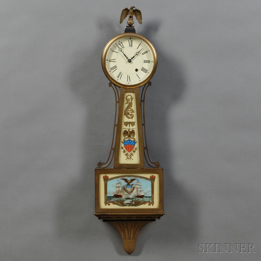 Appraisal: Seth Thomas Banjo Clock Thomaston Connecticut with a -in Roman