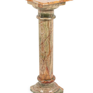 Appraisal: An Onyx Pedestal th Century Height x width of top