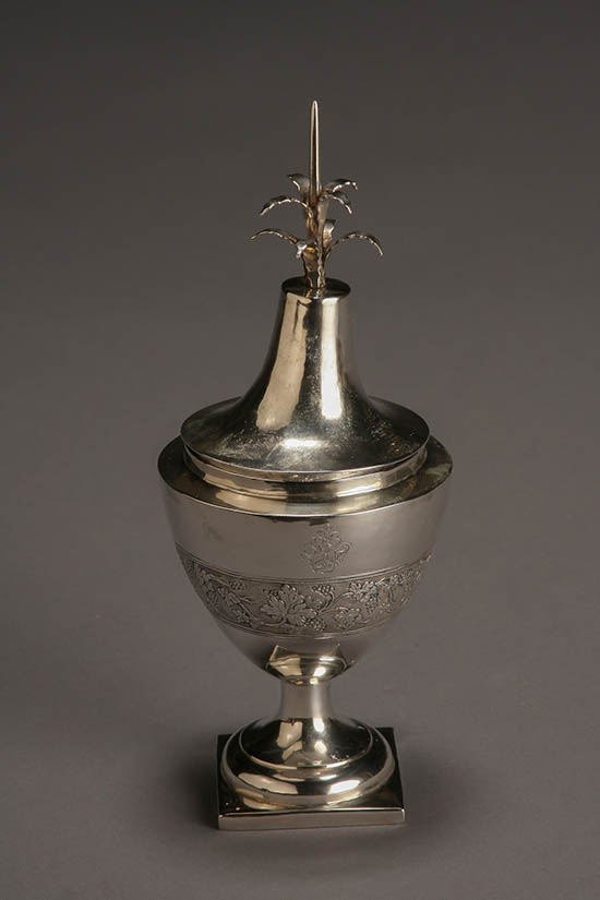 Appraisal: Lot Property of Various Owners German Silver Spice Urn Augsburg