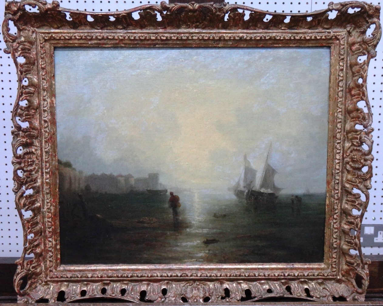 Appraisal: English School th century Harbour scene in the morning mist