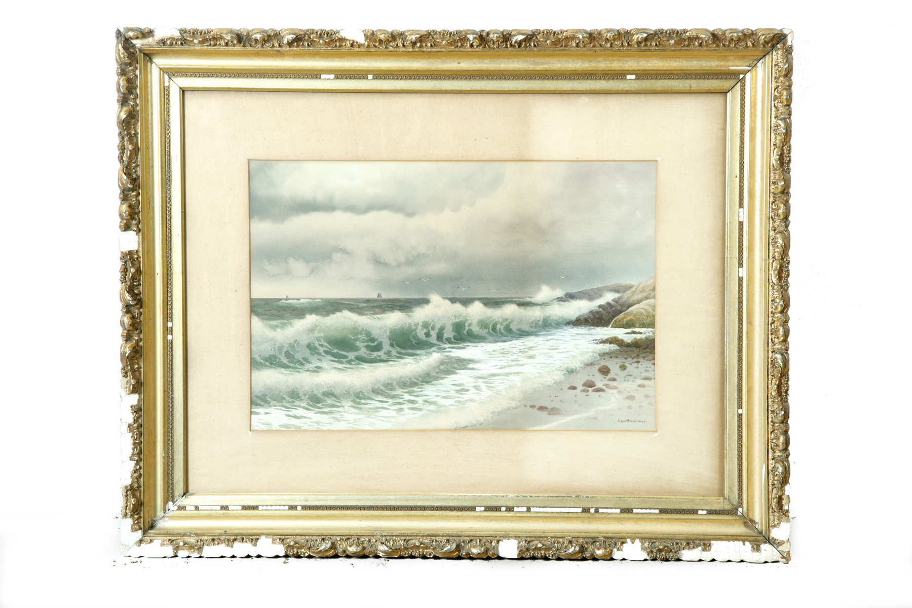 Appraisal: SEASCAPE BY GEORGE HOWELL GAY NEW YORK - Watercolor on