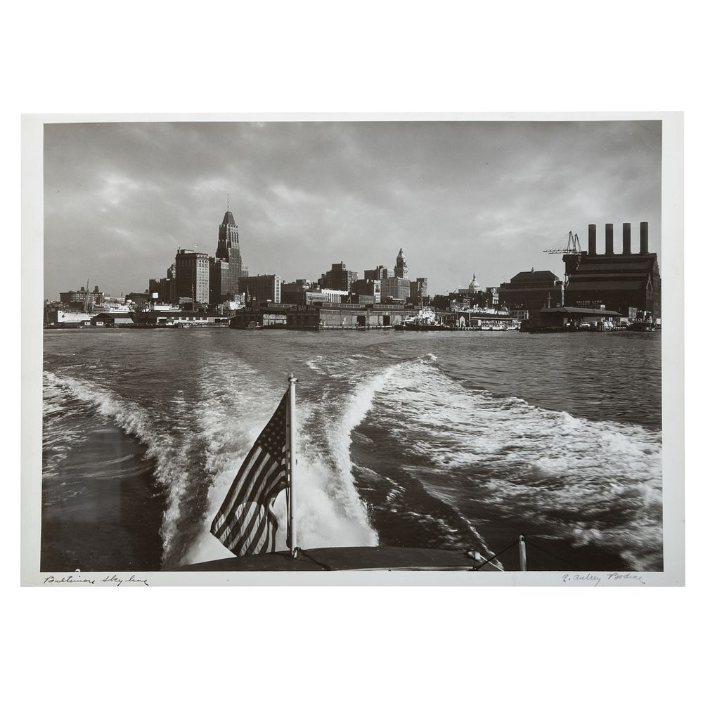 Appraisal: A Aubrey Bodine Baltimore Skyline American - Gelatin silver print