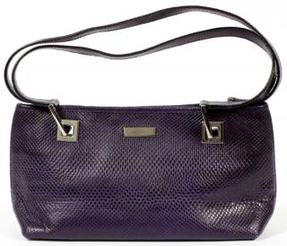 Appraisal: GUCCI PURPLE SNAKESKIN BAG GUCCI PURPLE SNAKESKIN BAG W Purple