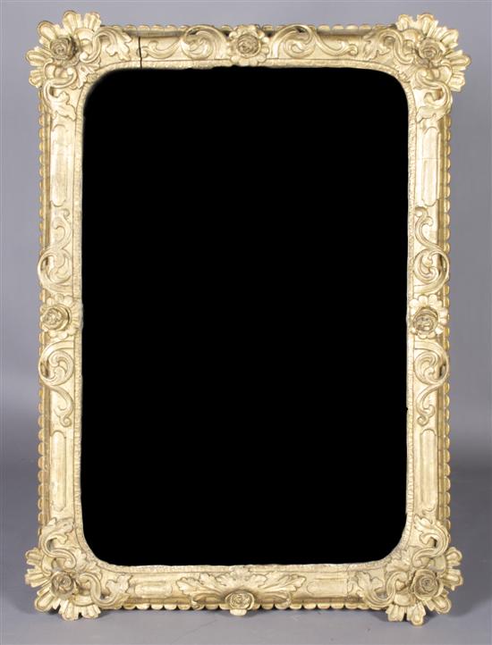 Appraisal: A Continental Giltwood Mirror Height x width inches