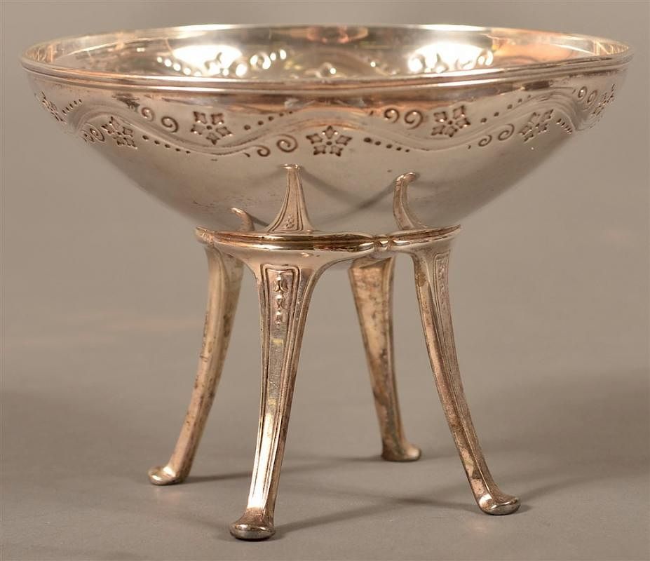 Appraisal: Tiffany Co Sterling Footed Bon Bon Dish Tiffany Co Sterling