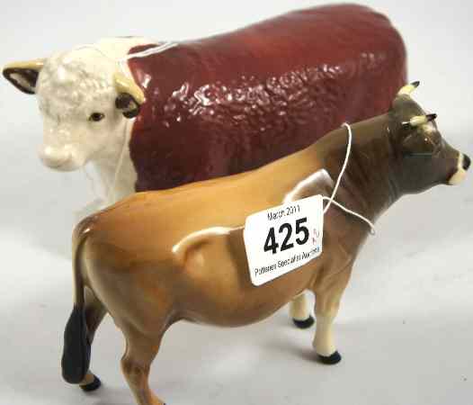 Appraisal: Beswick Jersey Bull and Hereford Bull B