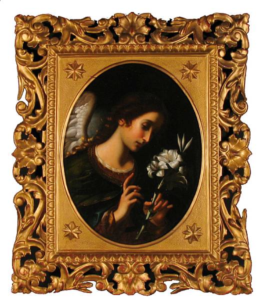 Appraisal: After Carlo Dolci The Angel of the Annunciation unsigned oil