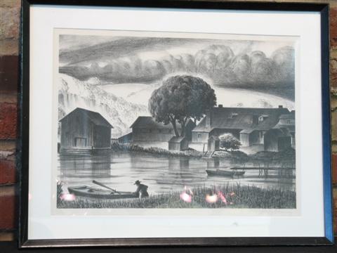 Appraisal: PHILLIP CHENEY AMERICAN HUDSON RIVER BACK WATER Engraving x in